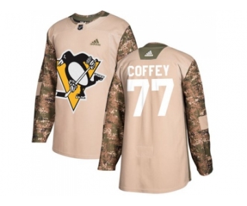 Men Adidas Pittsburgh Penguins #77 Paul Coffey Camo Authentic 2017 Veterans Day Stitched NHL Jersey