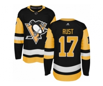 Men's Adidas Pittsburgh Penguins #17 Bryan Rust Authentic Black Home NHL Jersey