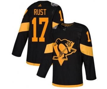 Men's Penguins #17 Bryan Rust Black 2019 Stadium Series Stitched Hockey Jersey