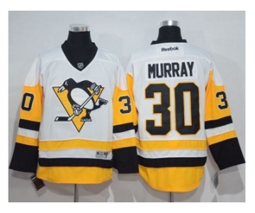 Men's Pittsburgh Penguins #30 Matt Murray White New Away Stitched NHL Jersey