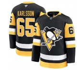 Men's Pittsburgh Penguins #65 Erik Karlsson Black 2024-25 Home Stitched Hockey Jersey