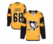 Men's Pittsburgh Penguins #68 Jaromir Jagr Gold 2017 Stadium Series Stitched NHL Jersey