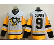 Men's Pittsburgh Penguins #9 Pascal Dupuis White New Away Stitched NHL Jersey