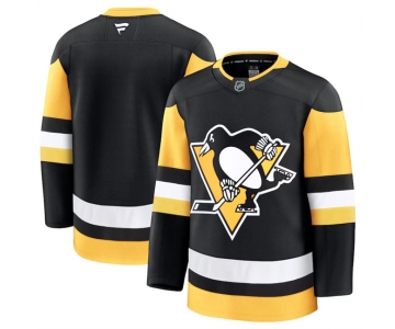 Men's Pittsburgh Penguins Blank Black 2024-25 Home Stitched Hockey Jersey