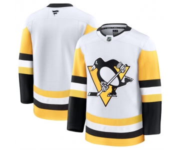 Men's Pittsburgh Penguins Blank White 2024-25 Away Stitched Hockey Jersey