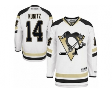 Men's Reebok Pittsburgh Penguins #14 Chris Kunitz Premier White 2014 Stadium Series NHL Jersey