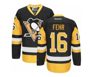 Men's Reebok Pittsburgh Penguins #16 Eric Fehr Premier Black Gold Third NHL Jersey