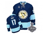 Men's Reebok Pittsburgh Penguins #17 Bryan Rust Premier Navy Blue Third Vintage 2017 Stanley Cup Final NHL Jersey