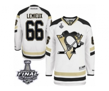 Men's Reebok Pittsburgh Penguins #66 Mario Lemieux Authentic White 2014 Stadium Series 2017 Stanley Cup Final NHL Jersey
