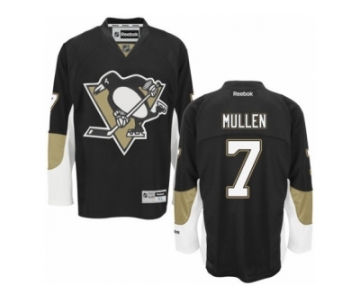 Men's Reebok Pittsburgh Penguins #7 Joe Mullen Authentic Black Home NHL Jersey