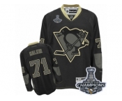 Men's Reebok Pittsburgh Penguins #71 Evgeni Malkin Premier Black Ice 2017 Stanley Cup Champions NHL Jersey