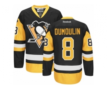 Men's Reebok Pittsburgh Penguins #8 Brian Dumoulin Premier Black Gold Third NHL Jersey