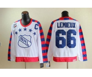 nhl Pittsburgh Penguins #66 Lemieux all star 75th Anniversary white CCM