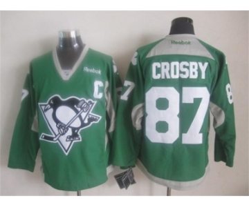 nhl jerseys pittsburgh penguins #87 sidney crosby training green