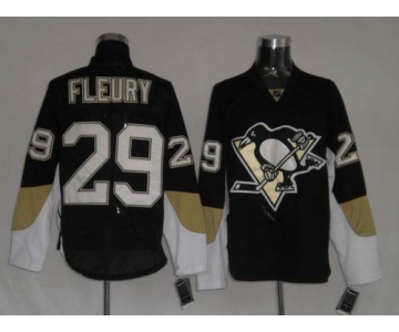 nhl pittsburgh penguins #29 fleury black
