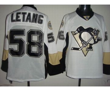 nhl pittsburgh penguins #58 letang white