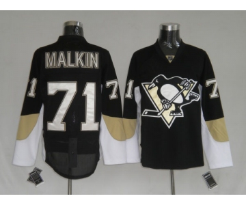 nhl pittsburgh penguins #71 malkin black