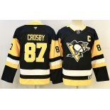 Youth Pittsburgh Penguins #87 Sidney Crosby Black 2024-25 Alternate Wich C Patch Stitched Hockey Jersey