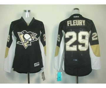 women nhl jerseys pittsburgh penguins #29 fleury black