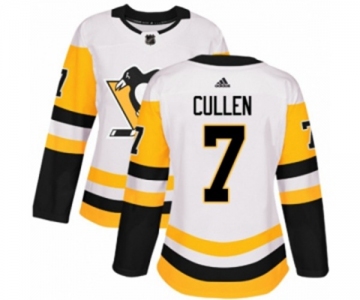 Women Adidas Pittsburgh Penguins #7 Matt Cullen Authentic White Away NHL Jersey