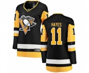 Women Pittsburgh Penguins #11 Jimmy Hayes Authentic Black Home Fanatics Branded Breakaway NHL Jersey