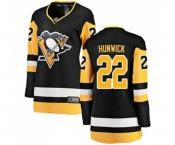 Women Pittsburgh Penguins #22 Matt Hunwick Fanatics Branded Black Home Breakaway NHL Jersey