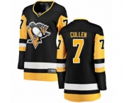 Women Pittsburgh Penguins #7 Matt Cullen Authentic Black Home Fanatics Branded Breakaway NHL Jersey