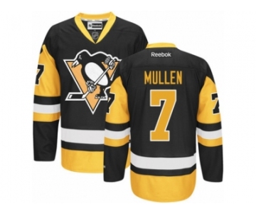 Women's Reebok Pittsburgh Penguins #7 Joe Mullen Premier Black Gold Third NHL Jersey