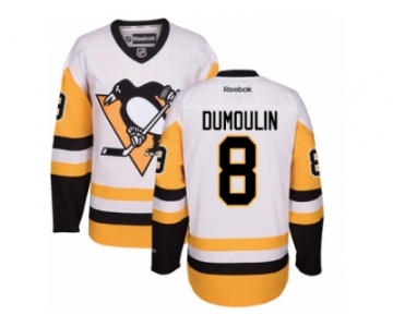 Women's Reebok Pittsburgh Penguins #8 Brian Dumoulin Premier White Away NHL Jersey
