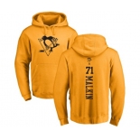 NHL Adidas Pittsburgh Penguins #71 Evgeni Malkin Gold One Color Backer Pullover Hoodie
