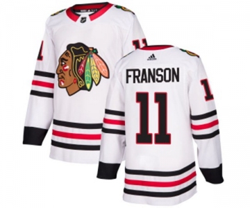 Adidas Chicago Blackhawks #11 Cody Franson Authentic White Away NHL Jersey