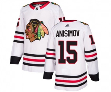 Adidas Chicago Blackhawks #15 Artem Anisimov Authentic White Away NHL Jersey