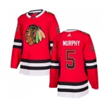 Adidas Chicago Blackhawks #5 Connor Murphy Authentic Red Drift Fashion NHL Jersey