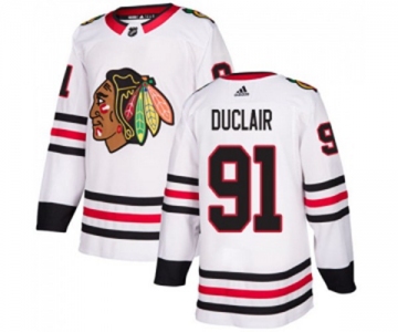 Adidas Chicago Blackhawks #91 Anthony Duclair Authentic White Away NHL Jersey