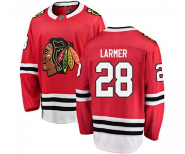 Chicago Blackhawks #28 Steve Larmer Fanatics Branded Red Home Breakaway NHL Jersey