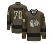 Chicago Blackhawks #70 Dennis Rasmussen Green Salute to Service Stitched NHL Jersey Chicago Blackhawks #70 Dennis Rasmussen Green Salute to Service Stitched NHL Jersey