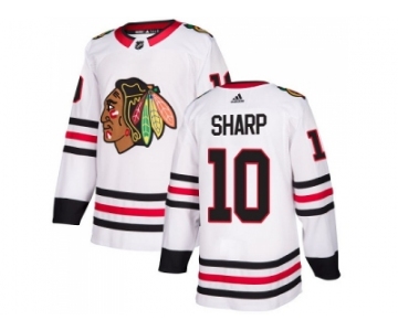 Men Adidas Chicago Blackhawks #10 Patrick Sharp White Road Authentic Stitched NHL Jersey