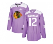 Men Adidas Chicago Blackhawks #12 Alex DeBrincat Purple Authentic Fights Cancer Stitched NHL Jersey Men Adidas Chicago Blackhawks #12 Alex DeBrincat Purple Authentic Fights Cancer Stitched NHL Jersey