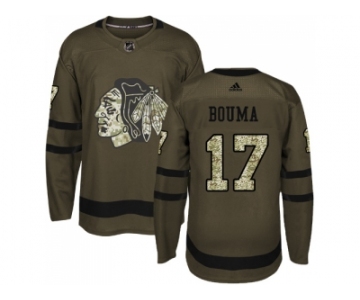 Men Adidas Chicago Blackhawks #17 Lance Bouma Green Salute to Service Stitched NHL Jersey