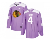Men Adidas Chicago Blackhawks #4 Bobby Orr Purple Authentic Fights Cancer Stitched NHL Jersey Men Adidas Chicago Blackhawks #4 Bobby Orr Purple Authentic Fights Cancer Stitched NHL Jersey