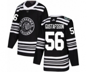 Men's Adidas Chicago Blackhawks #56 Erik Gustafsson Authentic Black 2019 Winter Classic NHL Jersey