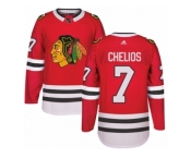 Men's Adidas Chicago Blackhawks #7 Chris Chelios Authentic Red Home NHL Jersey Men's Adidas Chicago Blackhawks #7 Chris Chelios Authentic Red Home NHL Jersey