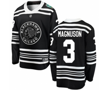 Men's Chicago Blackhawks #3 Keith Magnuson Black 2019 Winter Classic Fanatics Branded Breakaway NHL Jersey