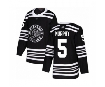 Men's Chicago Blackhawks #5 Connor Murphy Authentic Black Alternate Hockey Jersey