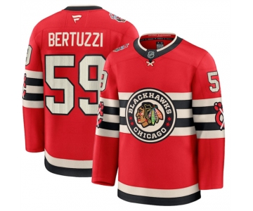 Men's Chicago Blackhawks #59 Tyler Bertuzzi Red 2024-25 Winter Classic Stitched Hockey Jersey