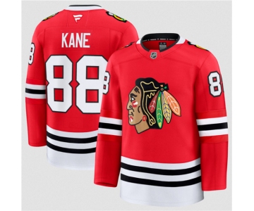 Men's Chicago Blackhawks #88 Patrick Kane Red 2024-25 Home Stitched Hockey Jersey