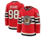 Men's Chicago Blackhawks #98 Connor Bedard Red 2024-25 Winter Classic Stitched Hockey Jersey