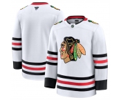 Men's Chicago Blackhawks Blank White 2024-25 Away Stitched Hockey Jersey