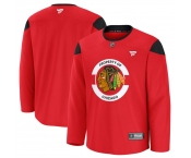 Men's Chicago Blackhawks Red 2024-25 Team Practice Stitched Hockey Jersey