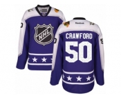 Men's Reebok Chicago Blackhawks #50 Corey Crawford Authentic Purple Central Division 2017 All-Star NHL Jersey Men's Reebok Chicago Blackhawks #50 Corey Crawford Authentic Purple Central Division 2017 All-Star NHL Jersey